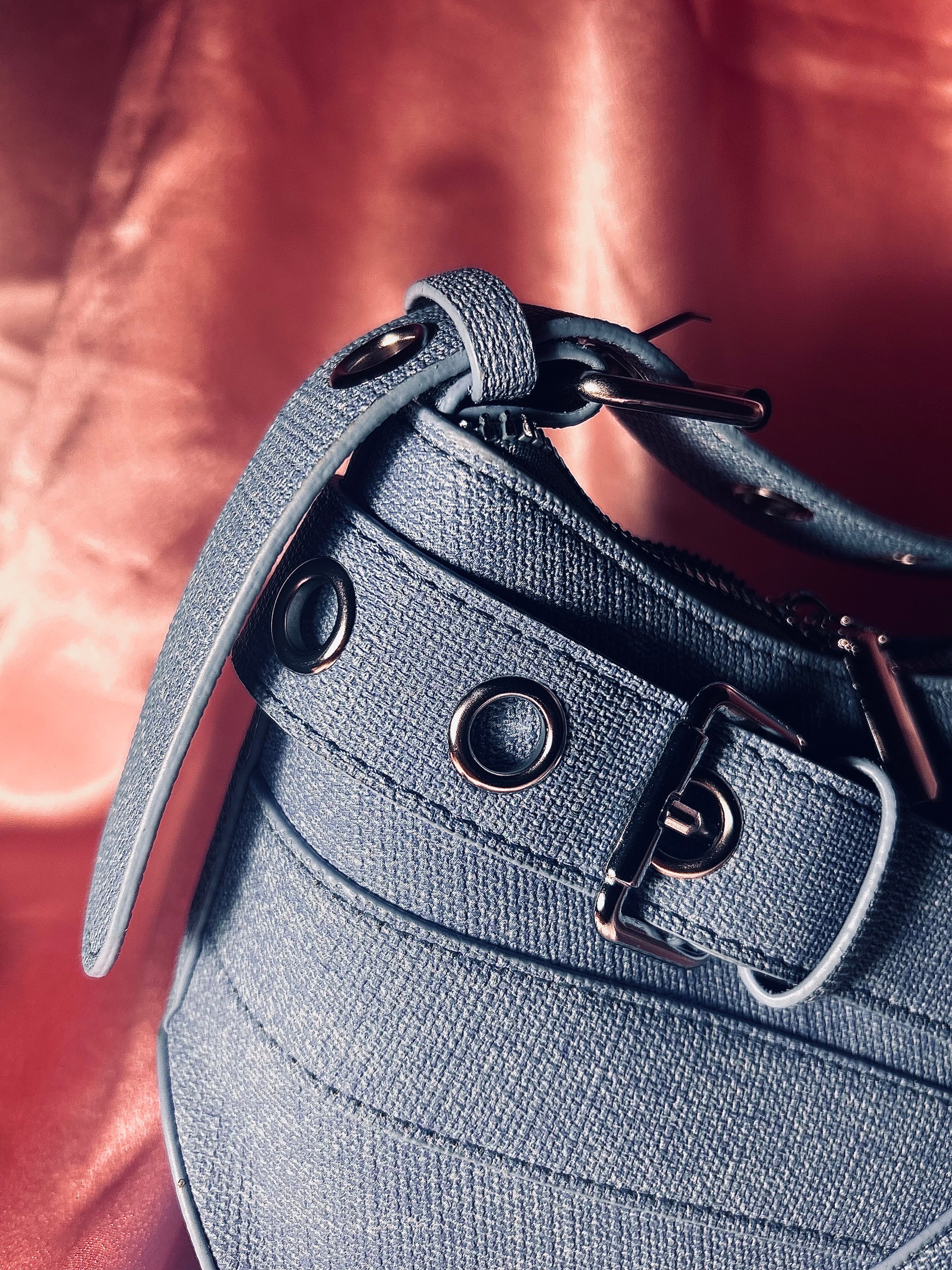 Denim Belted Shoulder Bag